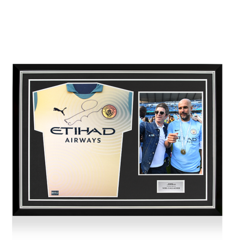 Noel Gallagher Signed Manchester City 2024-25 Fourth Shirt In Hero Frame: Option 1