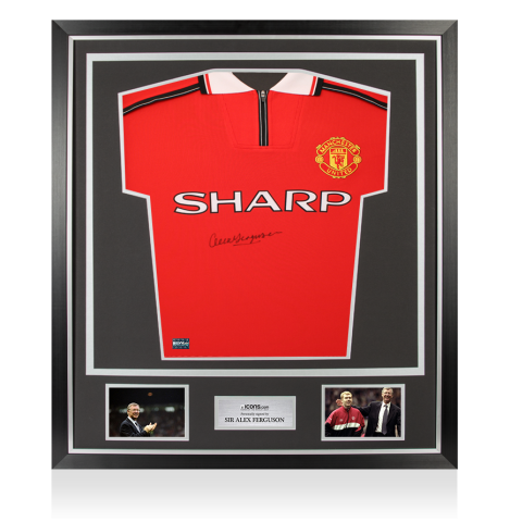 Sir Alex Ferguson Front Signed Manchester United 1999 Premier League Shirt In Classic Frame