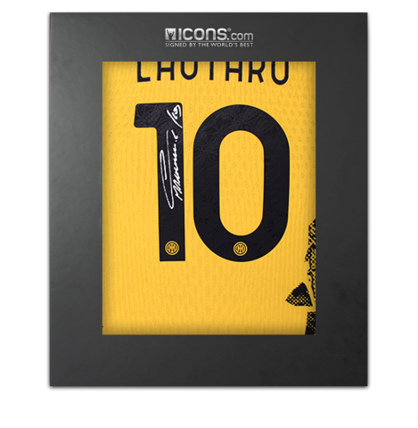 Lautaro Martinez Back Signed Internazionale 2024-25 Authentic Third Shirt In Deluxe Packaging