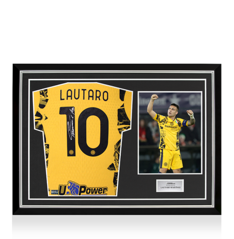 Lautaro Martinez Back Signed Internazionale 2024-25 Authentic Third Shirt In Hero Frame: Option 1