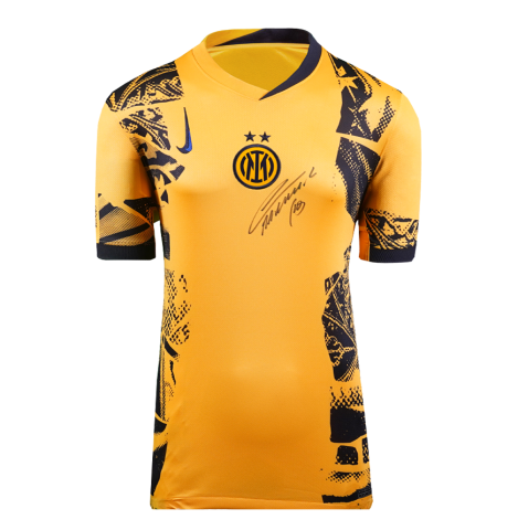 Lautaro Martinez Front Signed Internazionale 2024-25 Third Shirt In Deluxe Packaging