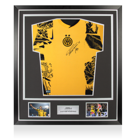 Lautaro Martinez Front Signed Internazionale 2024-25 Third Shirt In Classic Frame