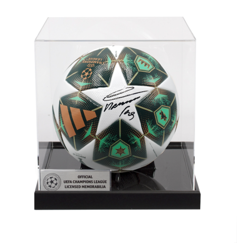 Lautaro Martinez Official UEFA Champions League Signed Football In Acrylic Case