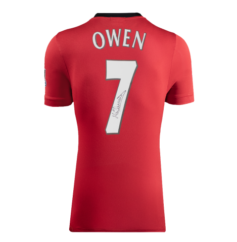 Michael Owen Back Signed Manchester United 2009-10 Home Shirt In Deluxe Packaging
