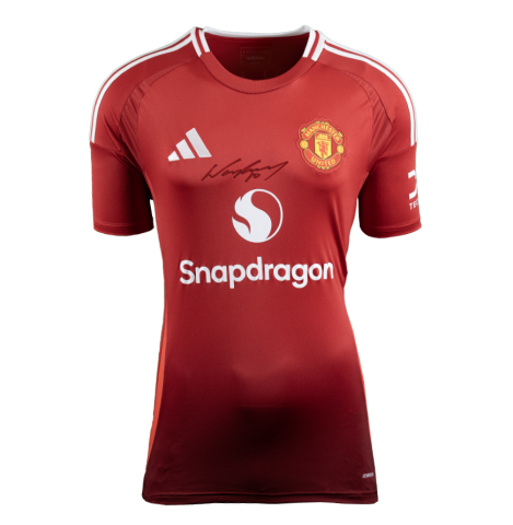 Wayne Rooney Front Signed Manchester United 2024-25 Home Shirt In Deluxe Packaging