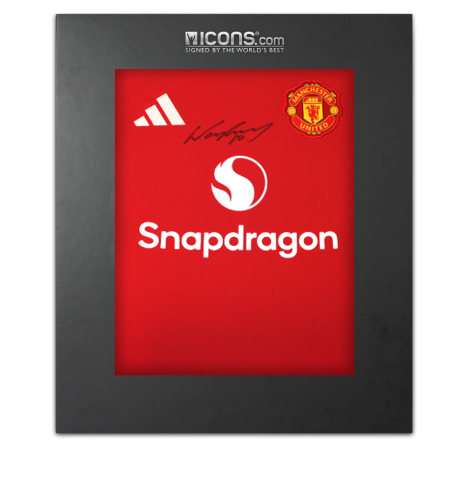 Wayne Rooney Front Signed Manchester United 2024-25 Home Shirt In Deluxe Packaging