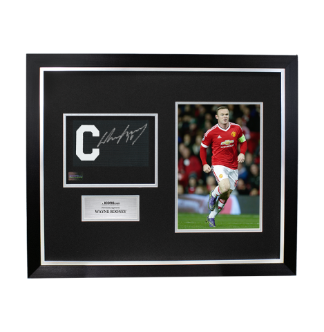 Wayne Rooney Signed and Framed Captain's Armband
