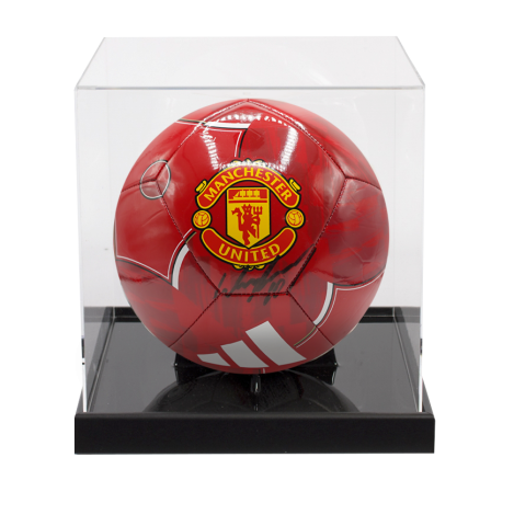Wayne Rooney Signed Manchester United Football In Acrylic Case