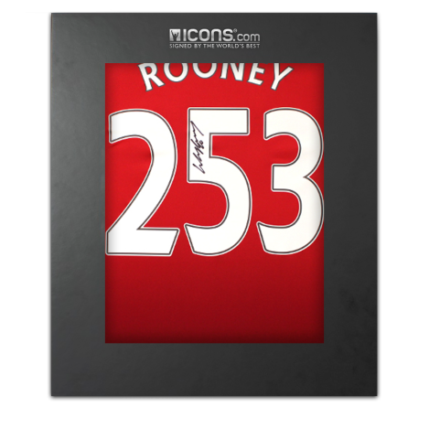Wayne Rooney Back Signed Manchester United 2024-25 Home Shirt: 253 Goals Edition In Deluxe Packaging