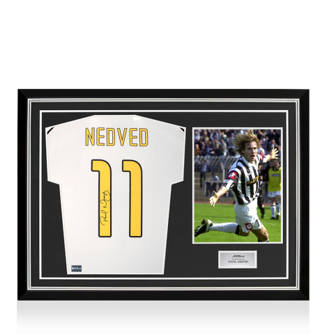 Pavel Nedved Back Signed Juventus 2024-25 Home Shirt In Hero Frame: Option 1