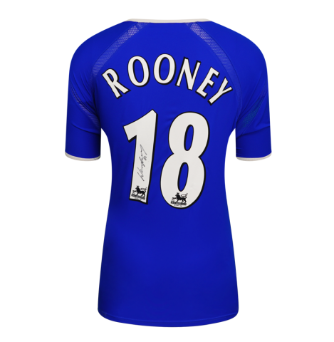 Wayne Rooney Back Signed Everton 2003-04 Home Shirt In Deluxe Packaging