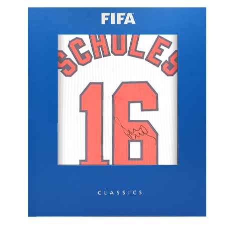 Paul Scholes Official FIFA World Cup™ Back Signed England 1998 Home Shirt In Deluxe Packaging