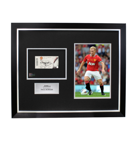 Paul Scholes Signed and Framed Manchester United Testimonial Ticket