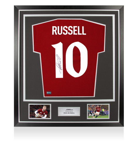 Finn Russell Back Signed British & Irish Lions 2025 Shirt In Classic Frame
