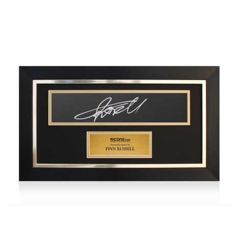Finn Russell Signed and Framed Black Plaque