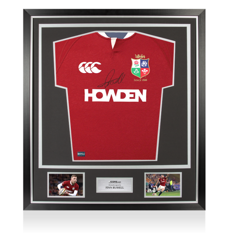 Finn Russell Front Signed Match Issue British & Lions 2025 Shirt In Classic Frame