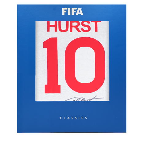 Sir Geoff Hurst Official FIFA World Cup™ Back Signed England T-Shirt In Deluxe Packaging