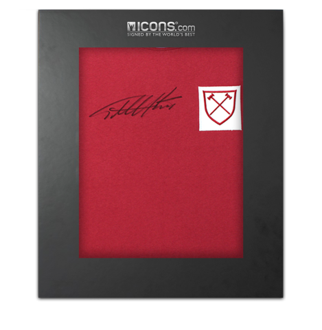Sir Geoff Hurst Front Signed West Ham 1966 Home Shirt In Deluxe Packaging