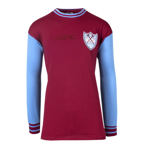 Sir Geoff Hurst Front Signed West Ham 1965 ECWC Final Shirt In Deluxe Packaging