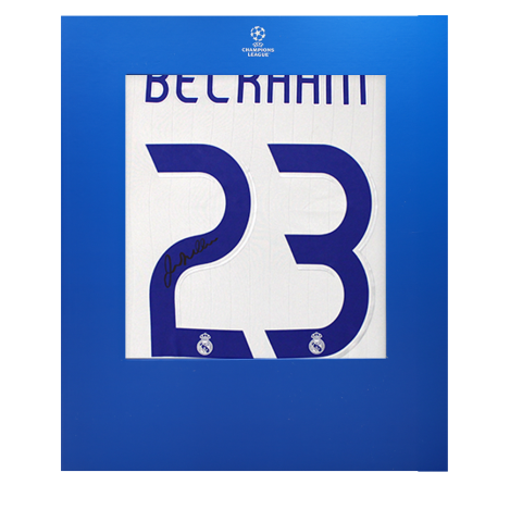 David Beckham Official UEFA Champions League Back Signed Real Madrid 2006-07 Home Shirt In Deluxe Packaging David Beckham Official UEFA Champions League Back Signed Real Madrid 2006-07 Home Shirt In Deluxe Packaging