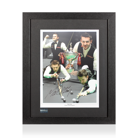 Mark Selby Signed Montage In Black Wooden Frame