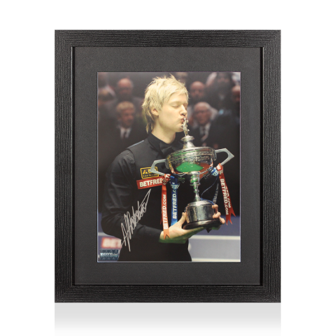 Neil Robertson Signed Photo In Black Wooden Frame