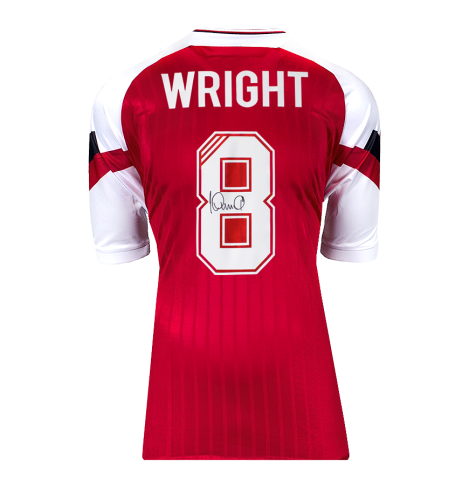 Ian Wright Autographed Arsenal 1992-93 Reissue Home Jersey In Deluxe Packaging
