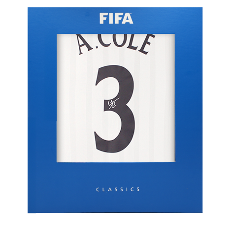 Ashley Cole Official FIFA World Cup™ Autographed England 2002 Home Jersey In Deluxe Packaging