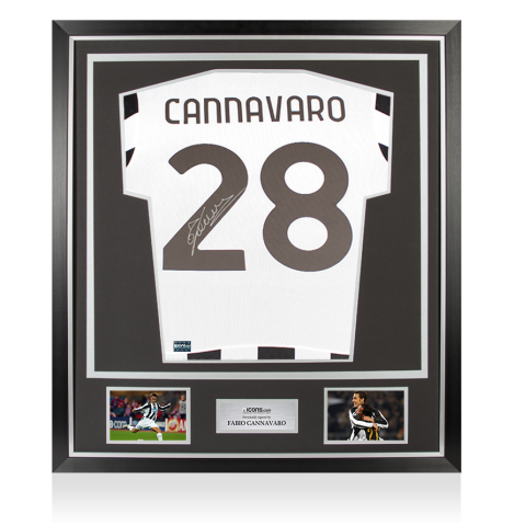 Fabio Cannavaro Back Signed Juventus 2024- 25 Home Shirt In Classic Frame Fabio Cannavaro Back Signed Juventus 2024- 25 Home Shirt In Classic Frame