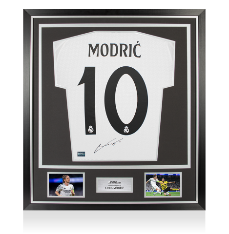 Luka Modric Back Signed Real Madrid 2024-25 Home Shirt In Classic Frame
