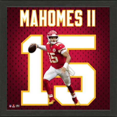 UNSIGNED Patrick Mahomes Kansas City Chiefs Impact Jersey Frame
