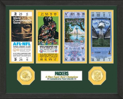 UNSIGNED Green Bay Packers Ticket Coin Frame