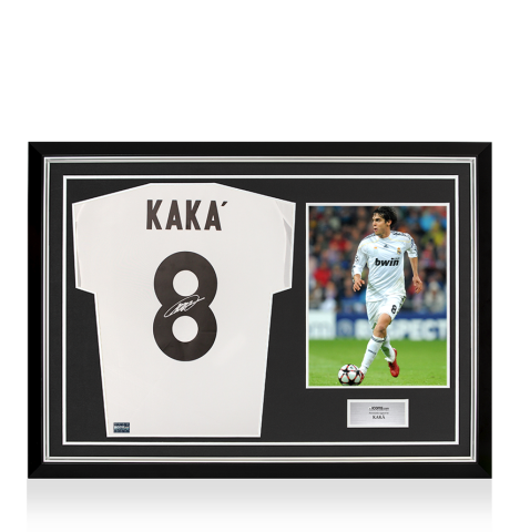 Kaka Back Signed Real Madrid 2025-26 Home Shirt In Hero Frame: Option 1 Kaka Back Signed Real Madrid 2025-26 Home Shirt In Hero Frame: Option 1