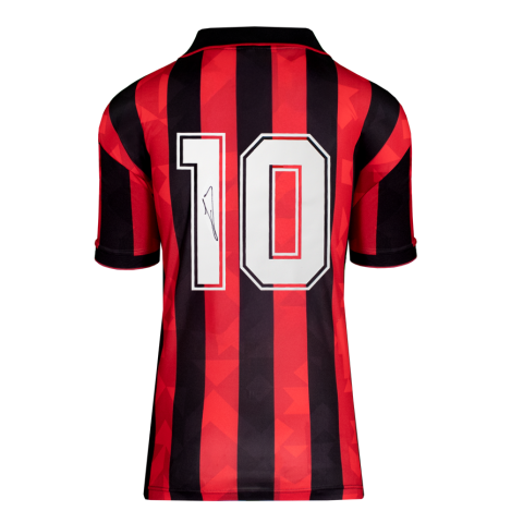 Ruud Gullit Back Signed AC Milan 1994 Home Shirt In Deluxe Packaging Ruud Gullit Back Signed AC Milan 1994 Home Shirt In Deluxe Packaging