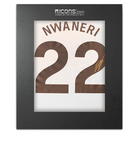 Ethan Nwaneri Back Signed Arsenal 2025-26 Third Shirt In Deluxe Packaging
