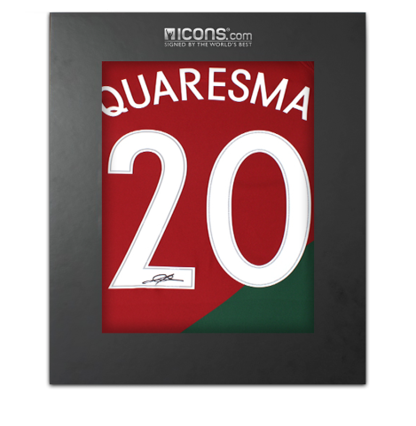 Ricardo Quaresma Back Signed Portugal Modern Home Shirt In Deluxe Packaging