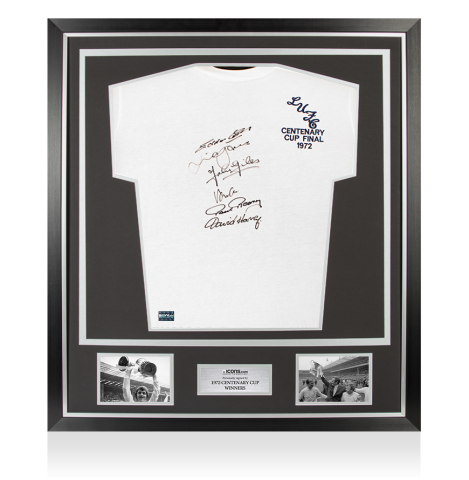 Leeds United Multi-Signed 1972 Centenary Cup Final Shirt - Signed by 6 In Classic Frame