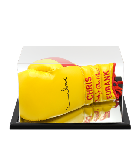 Chris Eubank Snr Signed 'Simply The Best' Boxing Glove In Acrylic Case