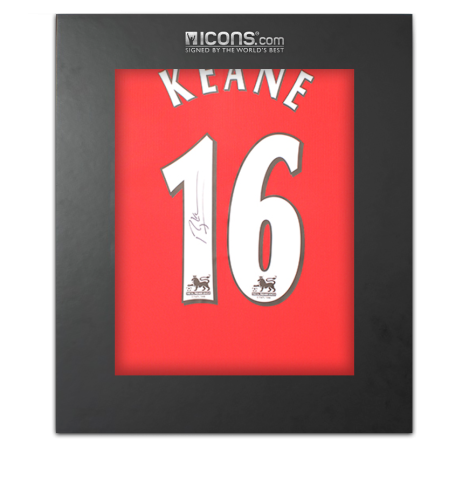 Roy Keane Back Signed Manchester United 1999 Premier League Home Shirt In Deluxe Packaging Roy Keane Back Signed Manchester United 1999 Premier League Home Shirt In Deluxe Packaging
