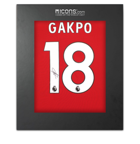 Cody Gakpo Back Signed Liverpool 2025-26 Home Shirt In Deluxe Packaging