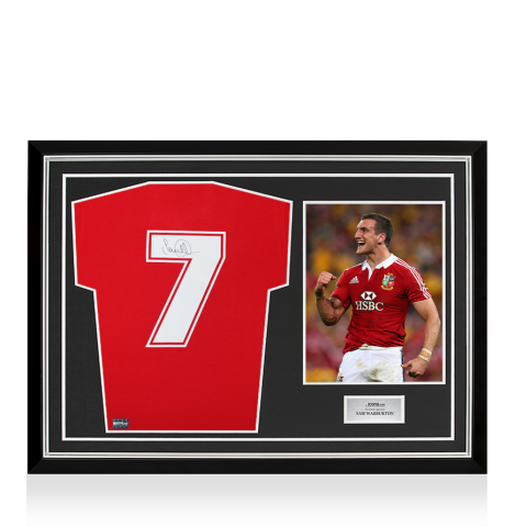 Sam Warburton Back Signed British & Irish Lions 2021 Home Shirt In Hero Frame: Option 1