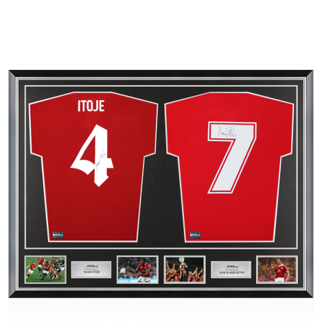 Maro Itoje & Sam Warburton Signed British & Irish Lions Shirts In Classic Dual Frame