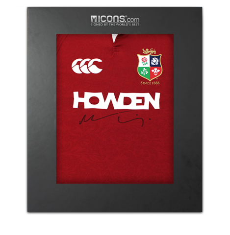 Maro Itoje Front Signed British & Irish Lions Shirt In Deluxe Packaging