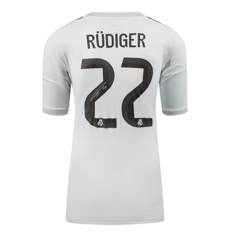 Antonio Rudiger Back Signed Real Madrid 2025-26 Home Shirt In Deluxe Packaging