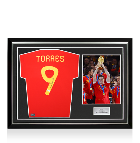 Maillot Signé par Fernando Torres - Espagne - Certificat Beckett