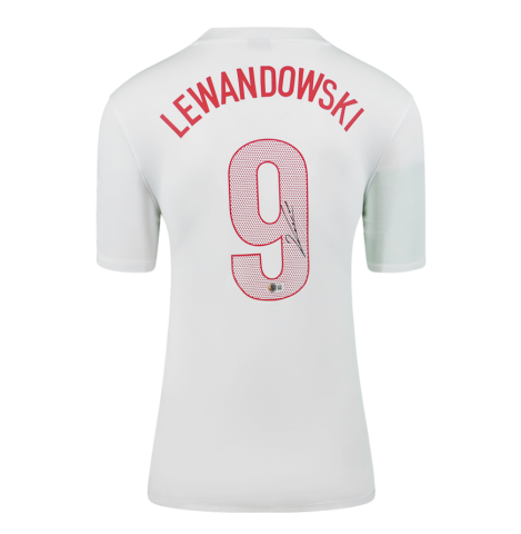 Robert Lewandowski Official FIFA World Cup™ Back Signed Poland 2020-21 Home Shirt In Deluxe Packaging Robert Lewandowski Official FIFA World Cup™ Back Signed Poland 2020-21 Home Shirt In Deluxe Packaging