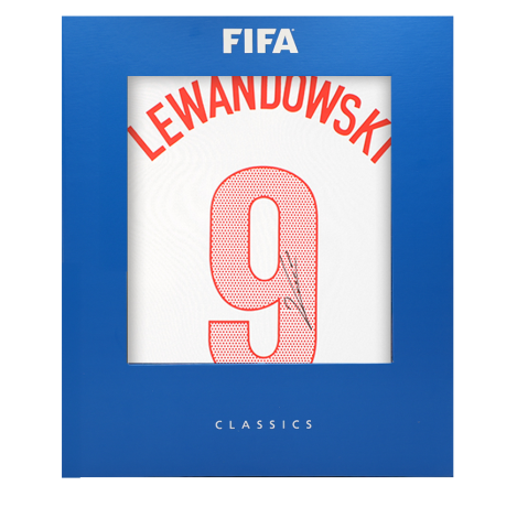 Robert Lewandowski Official FIFA World Cup™ Back Signed Poland 2020-21 Home Shirt In Deluxe Packaging Robert Lewandowski Official FIFA World Cup™ Back Signed Poland 2020-21 Home Shirt In Deluxe Packaging