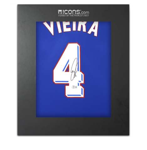 Patrick Vieira Back Signed France 2024 Home Shirt In Deluxe Packaging