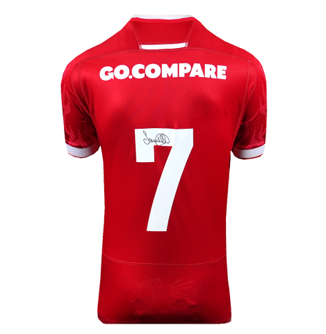 Sam Warburton Back Signed Wales 2024 Home Shirt In Deluxe Packaging