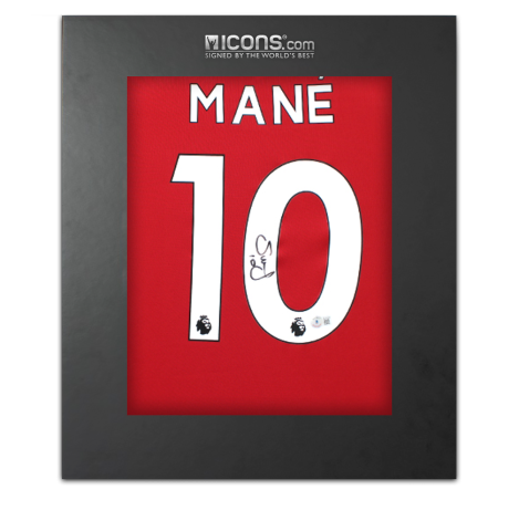 Sadio Mane Back Signed Liverpool 2025-26 Home Shirt In Deluxe Packaging